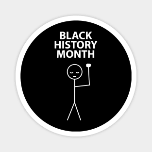Black History Month Stick Figure Stickman Magnet
